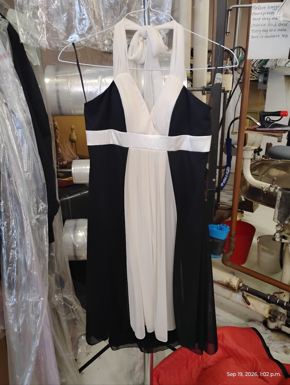 Y2K Black & White Halter-Style Jumpsuit Romper